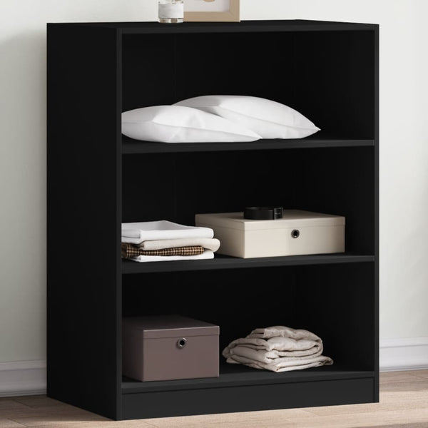 Schwarzer Kleiderschrank Voisan 77x48x102cm (Spanplatte)