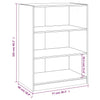 Voisan Kleiderschrank, Eiche Rauchfarbe, 77x48x102cm (Spanplatte)