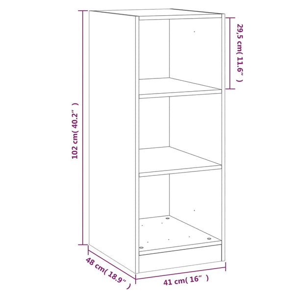 Kleiderschrank Voisan, betongrau, 48x41x102 cm (Spanplatte)