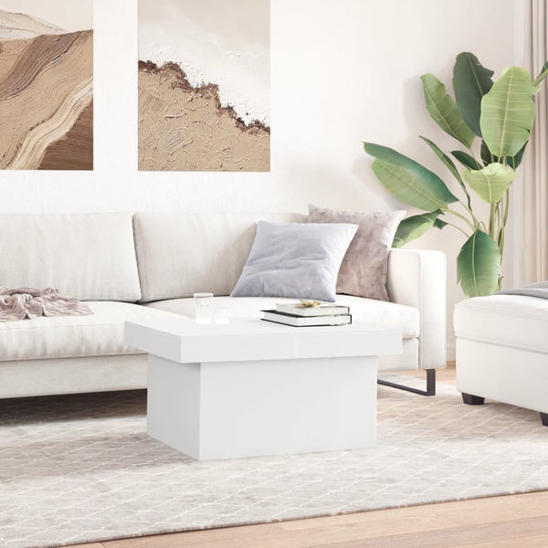 Valkoinen sohvapöytä Brittney 80x55x40cm (puinen)
