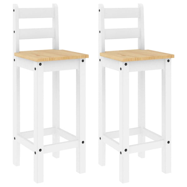 Weiße Barhocker Puiu (2 Stück Kiefer)
