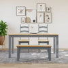 Graue Esszimmerbank Panama Fanion 105x30x45cm (Kiefer)