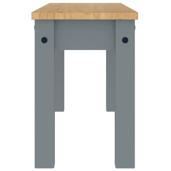 Graue Esszimmerbank Panama Fanion 105x30x45cm (Kiefer)