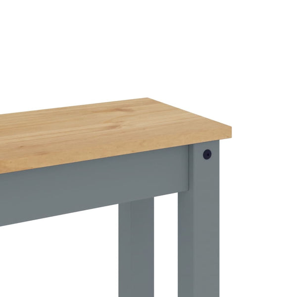 Graue Esszimmerbank Panama Fanion 105x30x45cm (Kiefer)