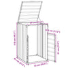 Brauner Wheelie-Bin-Schuppen für einzelne Tonnen Torres 72x81x115cm (Stahl)
