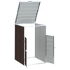 Brauner Wheelie-Bin-Schuppen für einzelne Tonnen Torres 72x81x115cm (Stahl)