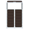 Brauner Wheelie-Bin-Schuppen für einzelne Tonnen Torres 72x81x115cm (Stahl)