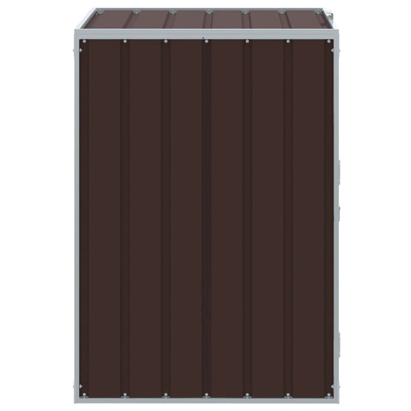 Brauner Wheelie-Bin-Schuppen für einzelne Tonnen Torres 72x81x115cm (Stahl)