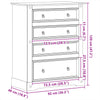 Kommode Corona Sylvie 92x48x120cm (Kiefer)