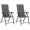 Graue klappbare Outdoor-Stühle Tandarica (2 Stück Polyrattan)