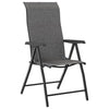 Graue klappbare Outdoor-Stühle Tandarica (2 Stück Polyrattan)