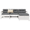 Weiße Outdoor-Loungegruppe Daliela (4-teilig, Kiefer)