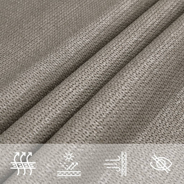 Hellgraues Sonnensegel Cristodora 3x6 m (160 g/m² Rechteck HDPE)
