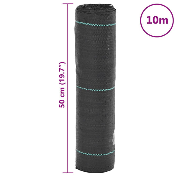 Schwarze Unkrautfolie Ecsterina 0,5x10 m (pp)