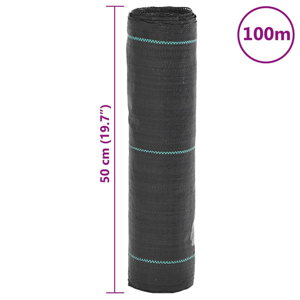 Schwarze Unkrautmatte Ecsterina 0,5x100 m (pp)