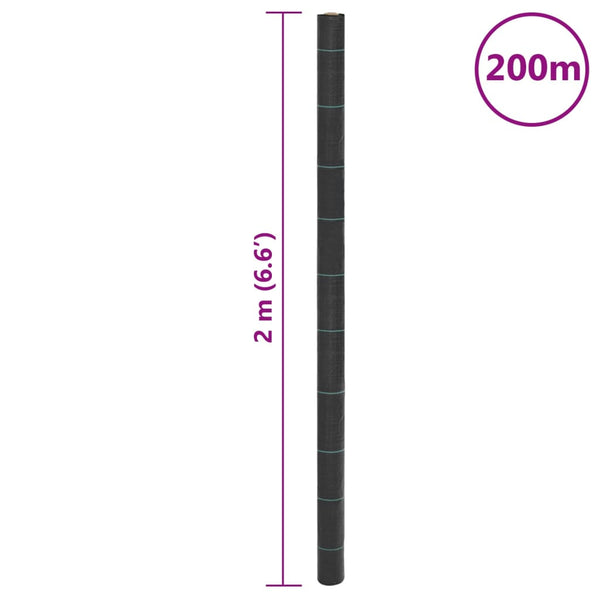 Schwarze Mulchfolie Ecsterina 2x200 m (PP)