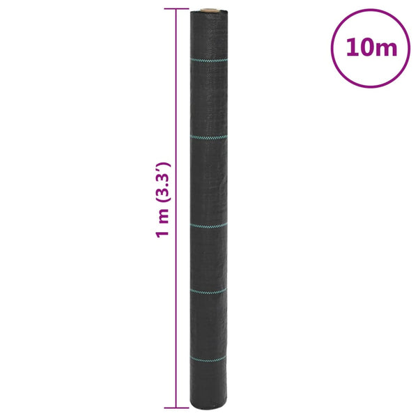 Jätä rikkaruohojen torjuntakangas 1x10 m musta (pp)