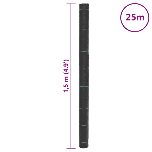 Unkrautvlies Paulesti schwarz 1,5x25 m (pp)