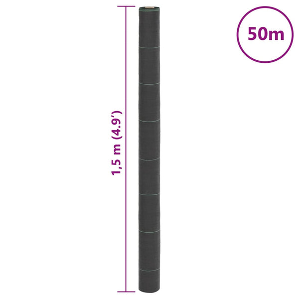 Unkrautvlies Paulesti schwarz 1,5x50 m (pp)