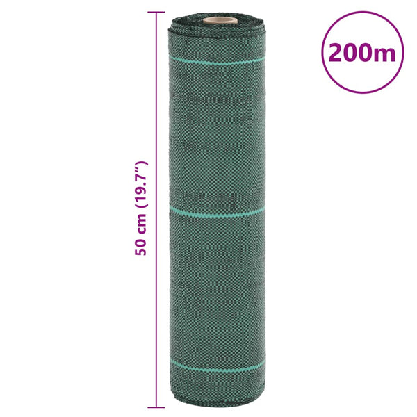 Grüne Unkrautmatte Ecsterina 0,5x200 m (PP)