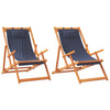 Profiro Klapp-Strandstühle, blau (2er Set)