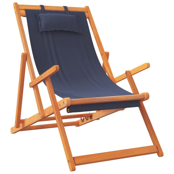 Profiro Klapp-Strandstühle, blau (2er Set)
