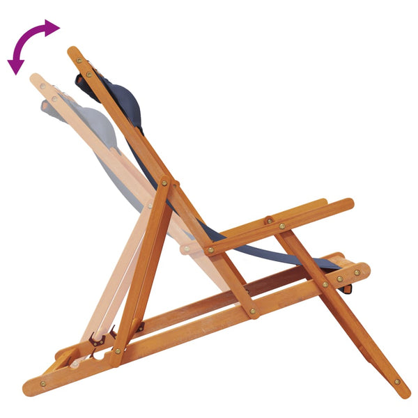 Profiro Klapp-Strandstühle, blau (2er Set)