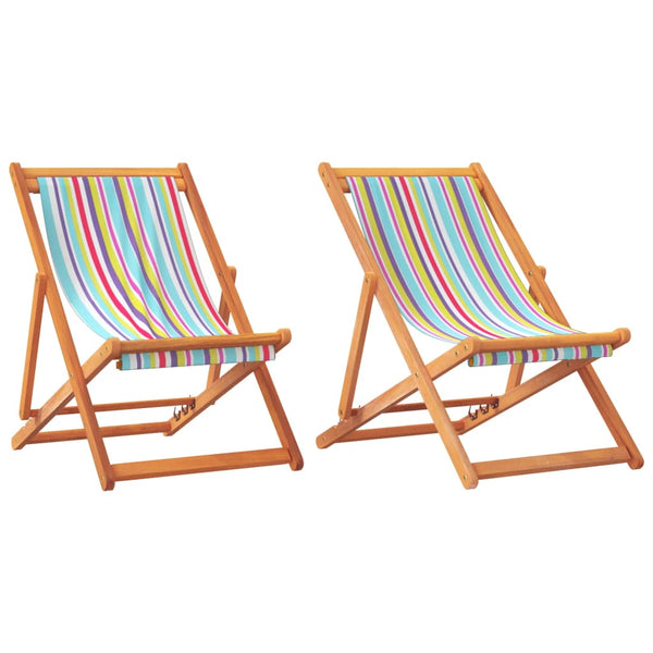 Mehrfarbige klappbare Strandstühle Profiro (2 Stück)