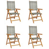 Graue Gartensessel Angebot (4 Stück Polyrattan und Holz)