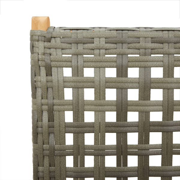 Graue Gartensessel Angebot (4 Stück Polyrattan und Holz)