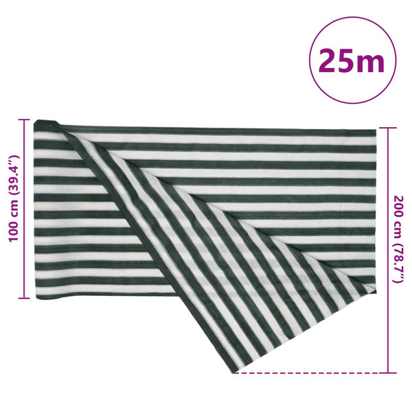 Sichtschutz Besirgemal, grün und weiß, 2x25 m (HDPE 150 g/m²)