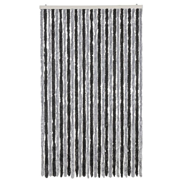 Harmaa ja musta hyönteisverho Septilici 118x220cm (chenille)