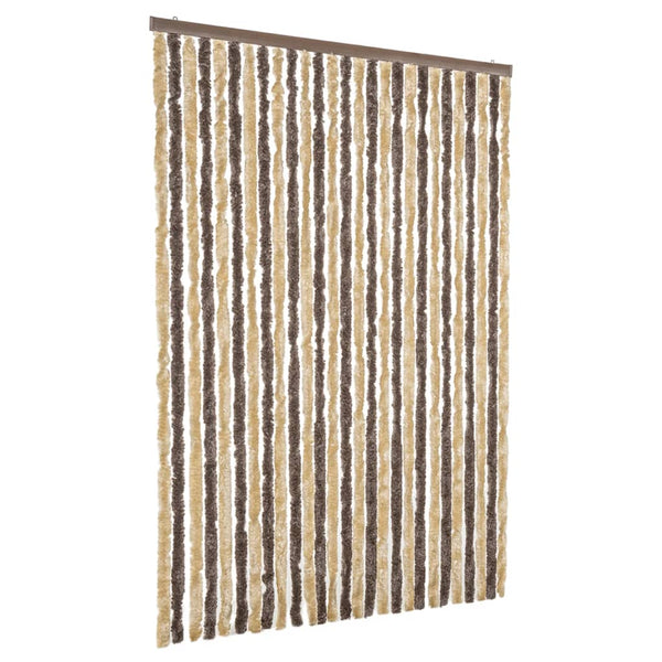 Dunkelbrauner und beiger Insektenschutz Septilici 118x220cm (Chenille)