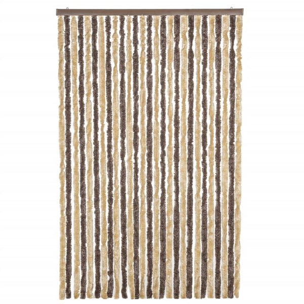 Dunkelbrauner und beiger Insektenschutz Septilici 118x220cm (Chenille)