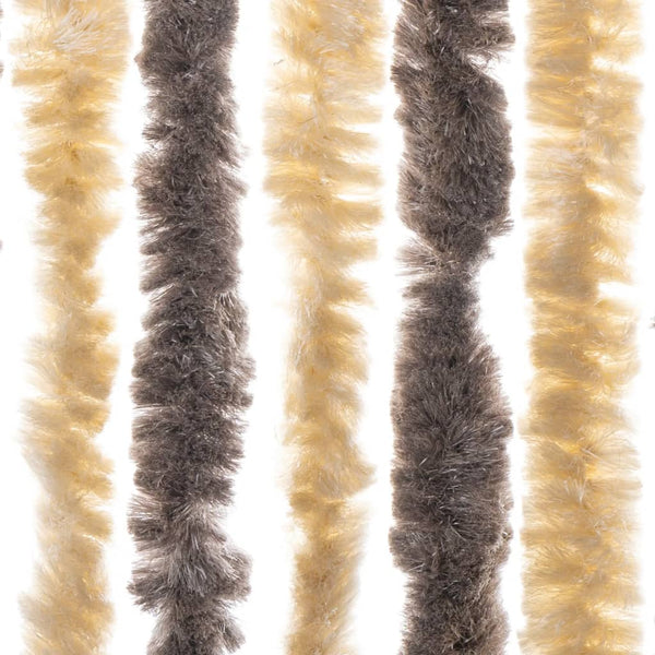 Dunkelbrauner und beiger Insektenschutz Septilici 118x220cm (Chenille)