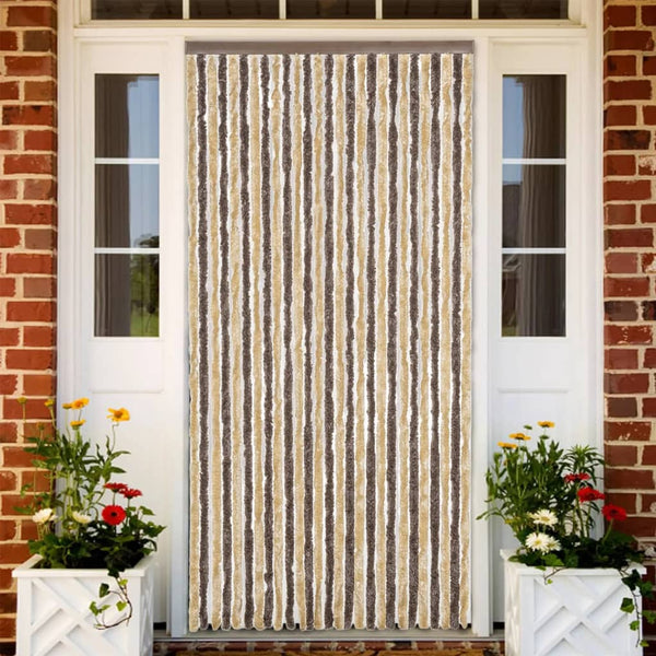 Dunkelbrauner und beiger Insektenschutz Septilici 118x220cm (Chenille)