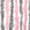 Hopeanharmaa ja pinkki hyönteisverho Septilici 118x220cm (chenille)