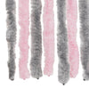 Hopeanharmaa ja pinkki hyönteisverho Septilici 118x220cm (chenille)
