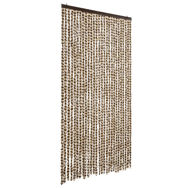 Beige und brauner Insektenschutzvorhang Septilici 118x220cm (Chenille)