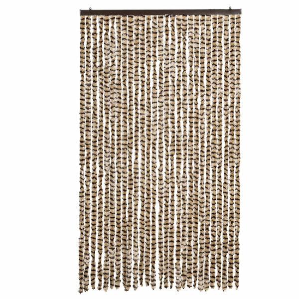 Beige und brauner Insektenschutzvorhang Septilici 118x220cm (Chenille)