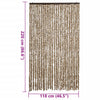 Beige und brauner Insektenschutzvorhang Septilici 118x220cm (Chenille)