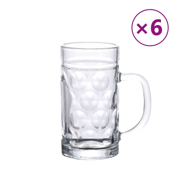 Bierkrüge mit Henkel Glas Instina 500 ml (6 St.)