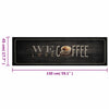 Waschbarer Küchenteppich Coffee Text Bigan 45x150cm (Velours)