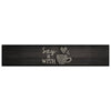 Schwarzer abwaschbarer Küchenteppich Cup Bigan 60x300cm (Samt)