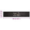Schwarzer abwaschbarer Küchenteppich Cup Bigan 60x300cm (Samt)