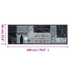 Bigan 60x180cm grauer, waschbarer Samtteppich für die Küche