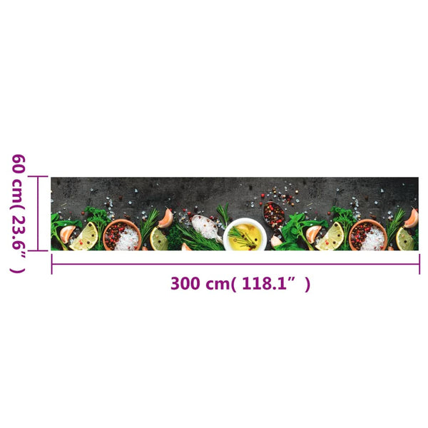Sametti Küchenläufer waschbar Bigan 60x300cm Gewürze