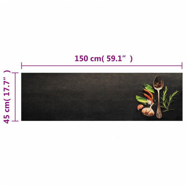 Bigan 45x150cm Samt Küchenteppich waschbar Gewürze