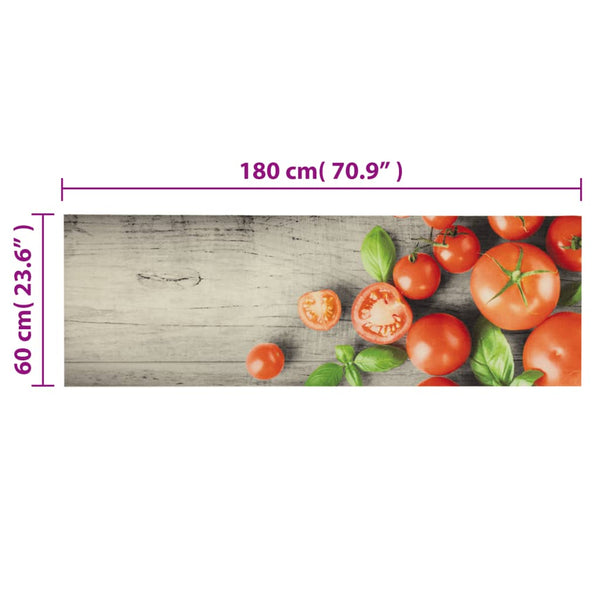 Abwaschbarer Küchenteppich Tomaten Bigan 60x180cm (Samt)