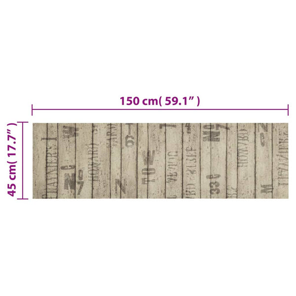 Samt abwaschbarer Küchenteppich Fence Bigan 45x150cm